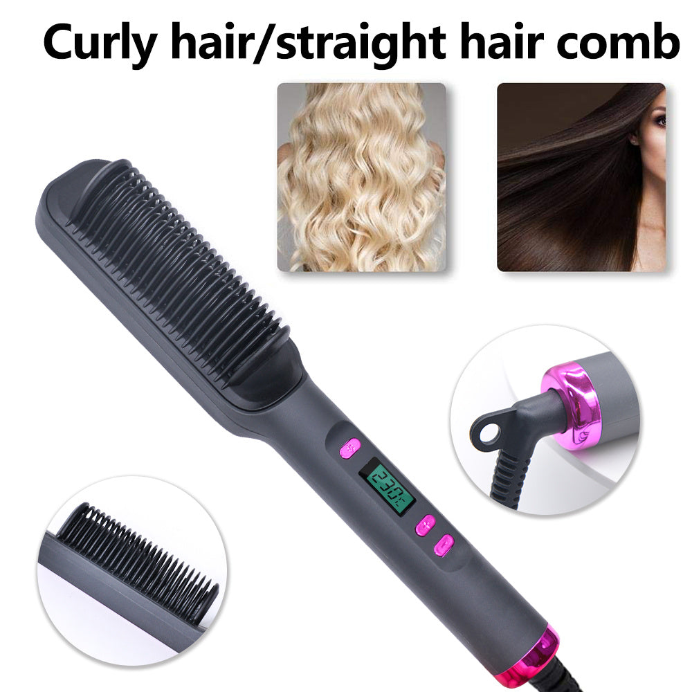 Multifunctional Comb-Anti-scalp Ion Straight Curling Tool