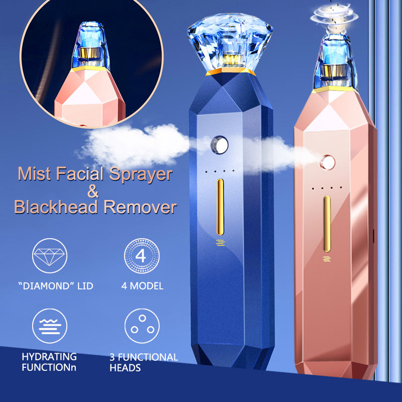 2-IN-1 Blackhead Remover Vacuum & Mist Facial Sprayer - New Beauty Tool