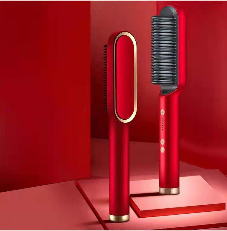 2 In 1 Hair Straightener Hot Comb/Curling Dual-purpose Electric Beauty Tool