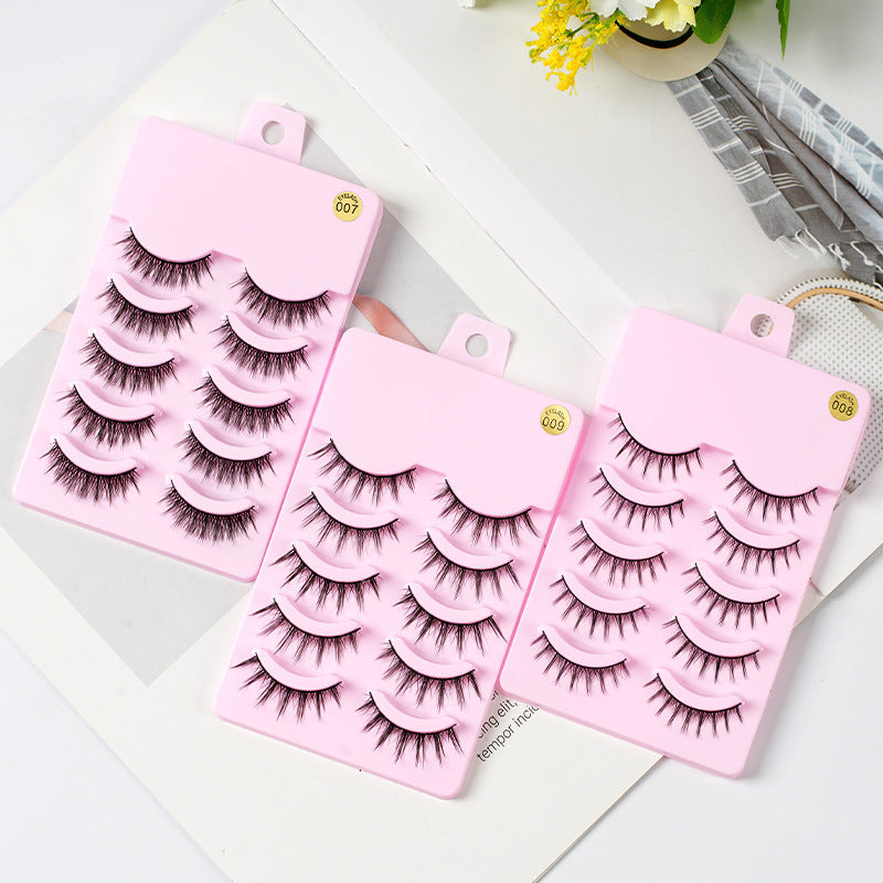 5 Pairs Manga Lashes Natural Wispy Eyelashes
