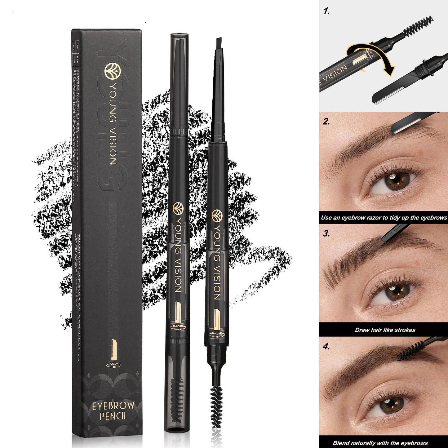 Fog Sense Three In One Eyebrow Pencil Waterproof