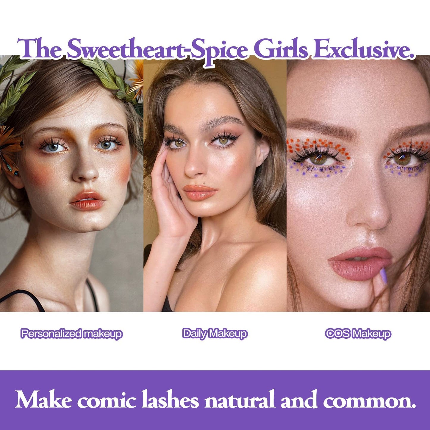 5 Pairs Manga Lashes Natural Wispy Eyelashes