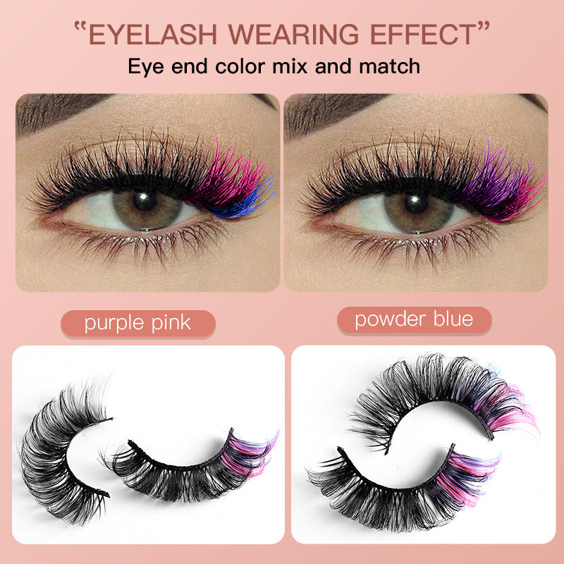 Colored Thick And Curly Eyelashes