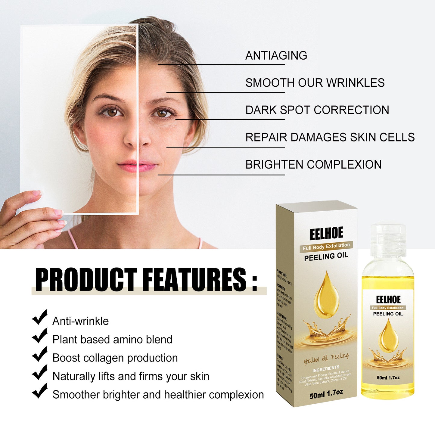 Delicate Brightening Body Cleaning Exfoliating Oil