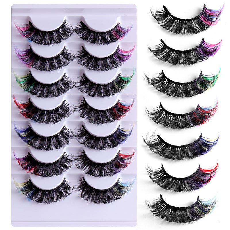 Colored Thick And Curly Eyelashes