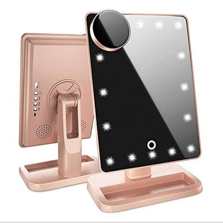 High-Tech Beauty Tool-Touch Screen Makeup Mirror With LED/Bluetooth/Music/10X Magnifying