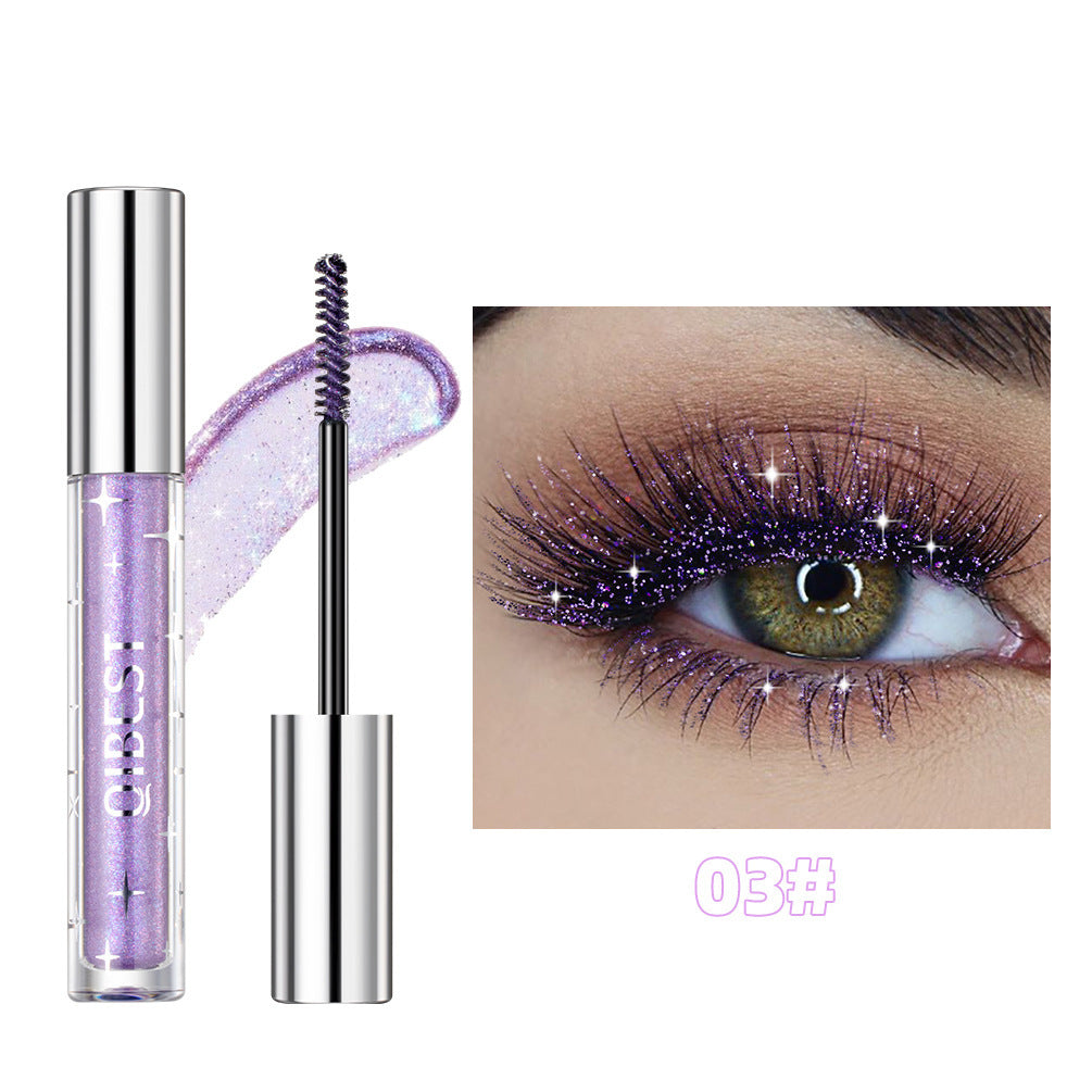 Violet Glitter Diamond Mascara Thick Shiny Eyelashes