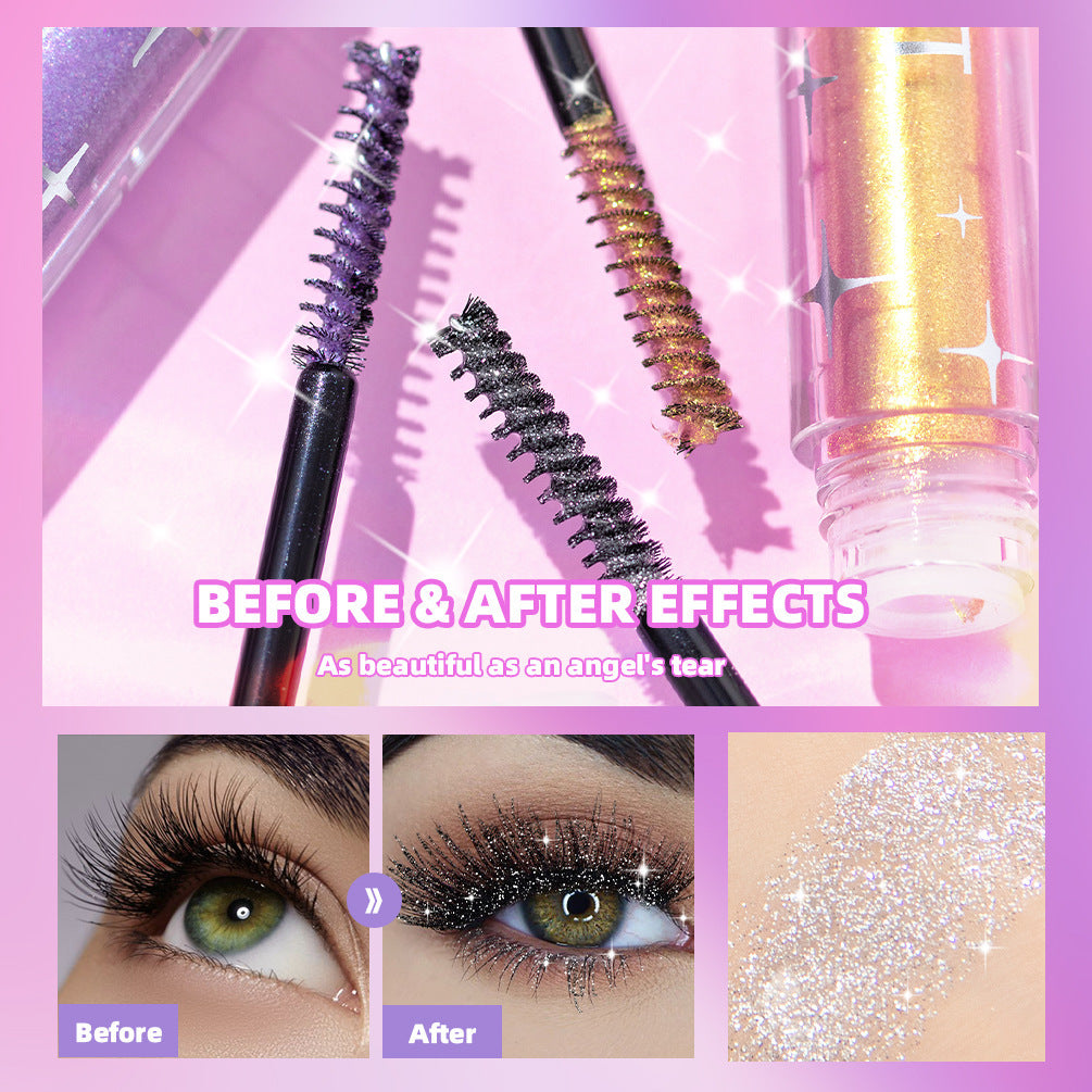 Violet Glitter Diamond Mascara Thick Shiny Eyelashes