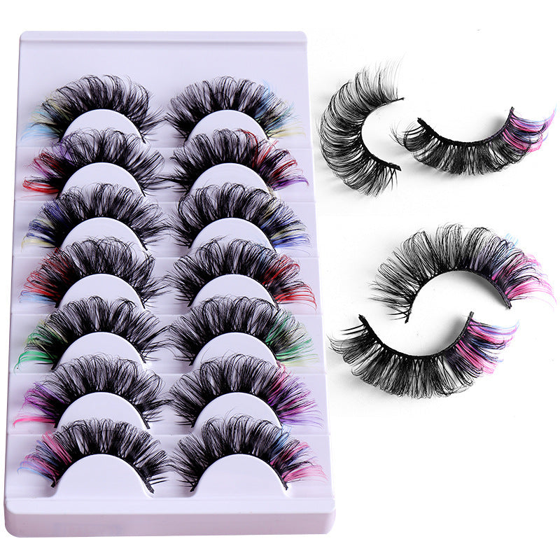 Colored Thick And Curly Eyelashes