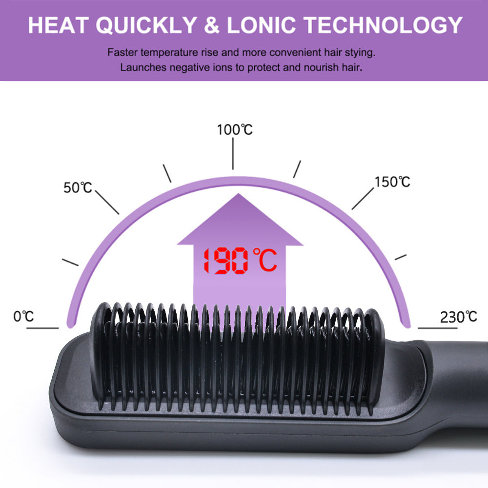 Multifunctional Comb-Anti-scalp Ion Straight Curling Tool