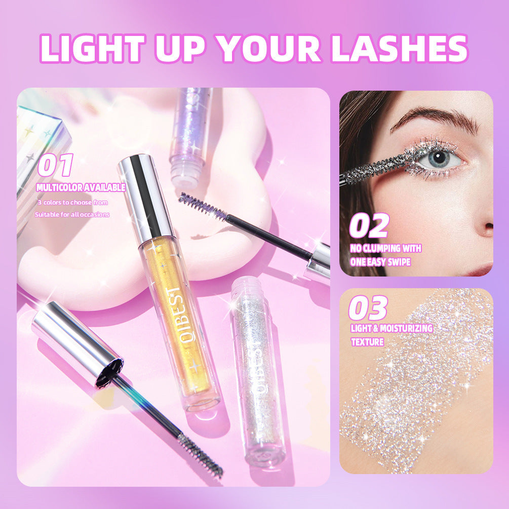 Violet Glitter Diamond Mascara Thick Shiny Eyelashes