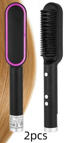 2 In 1 Hair Straightener Hot Comb/Curling Dual-purpose Electric Beauty Tool