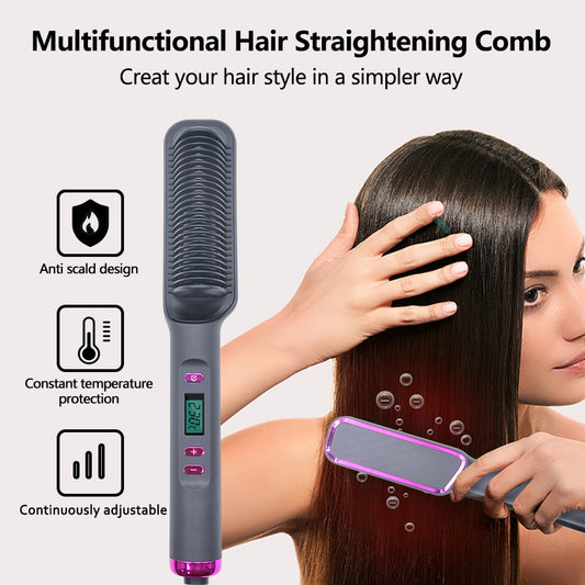 Multifunctional Comb-Anti-scalp Ion Straight Curling Tool