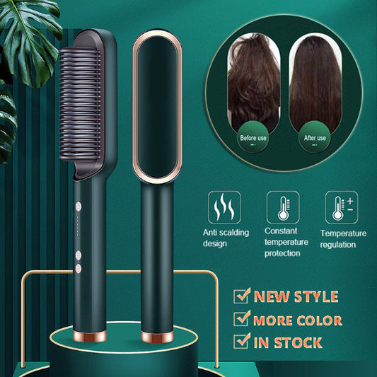 2 In 1 Hair Straightener Hot Comb/Curling Dual-purpose Electric Beauty Tool