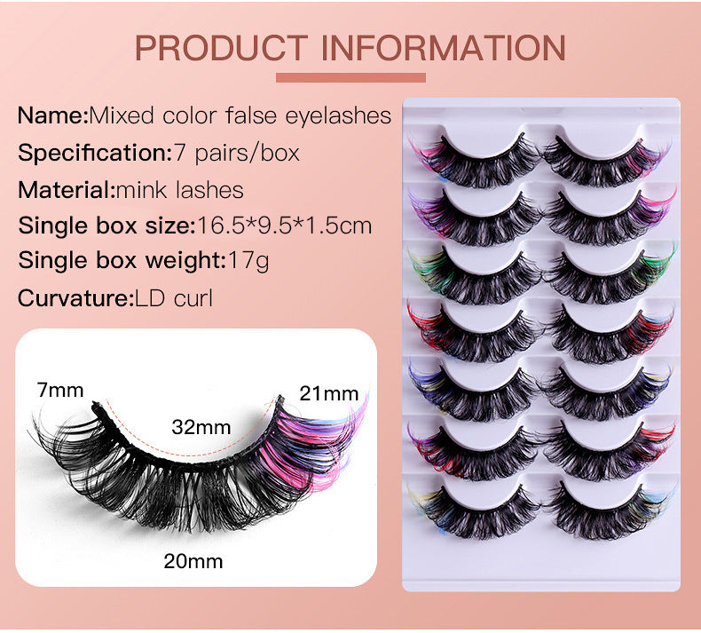 Colored Thick And Curly Eyelashes