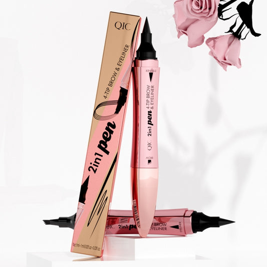 Double-headed Micro-carved Liquid Four-fork Eyebrow Pencil